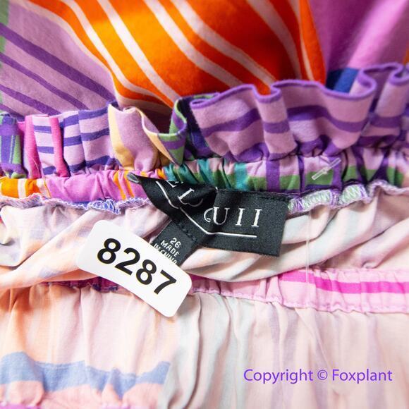 Eloqui Shift Dress Smocked Bodice Empire Gathered‎ Color Block Midi plus size 26 - Picture 13 of 16